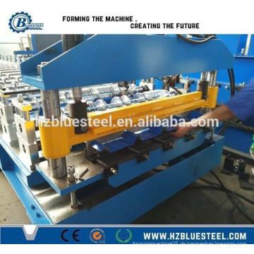Hochwertige China Hersteller Dachziegel Roll Umformmaschine, Farbe beschichtet Metall Schritt Dachziegel Making Machine